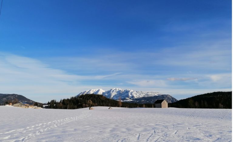 Winterlandschaft mit Grimming